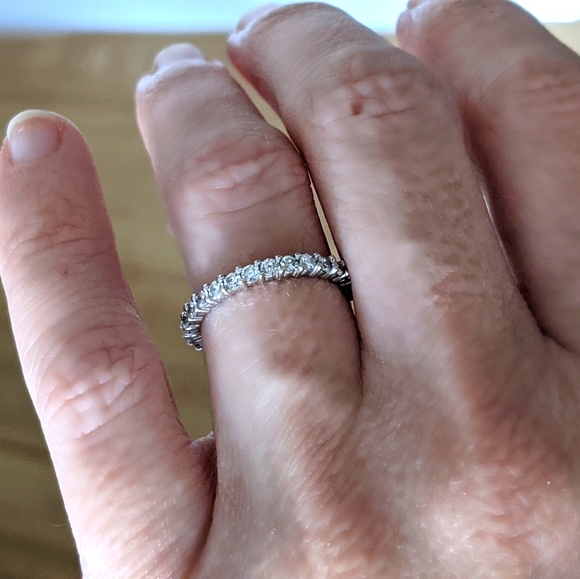 Appraised Beautiful 3/4 Diamond Eternity Band - Picture 1 of 8